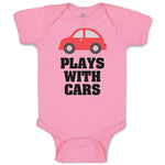 Baby Clothes Plays with Cars An Red Cute Little Kid's Toy Car Baby Bodysuits