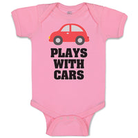 Baby Clothes Plays with Cars An Red Cute Little Kid's Toy Car Baby Bodysuits