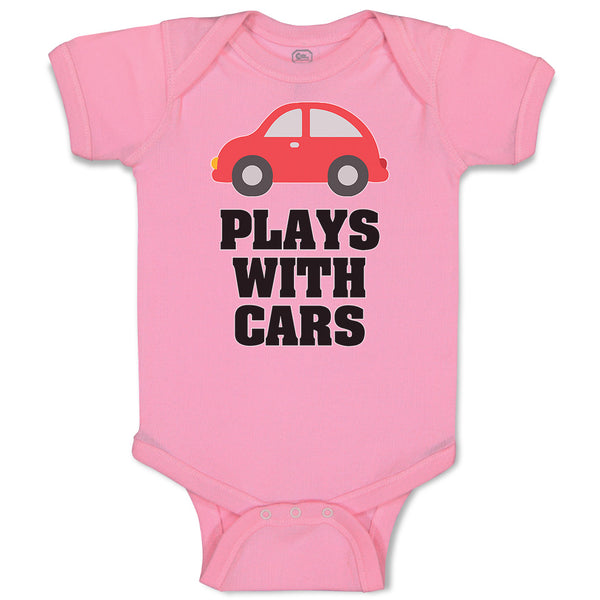 Baby Clothes Plays with Cars An Red Cute Little Kid's Toy Car Baby Bodysuits