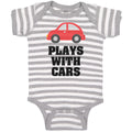 Baby Clothes Plays with Cars An Red Cute Little Kid's Toy Car Baby Bodysuits