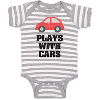 Baby Clothes Plays with Cars An Red Cute Little Kid's Toy Car Baby Bodysuits