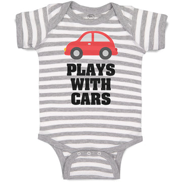Baby Clothes Plays with Cars An Red Cute Little Kid's Toy Car Baby Bodysuits