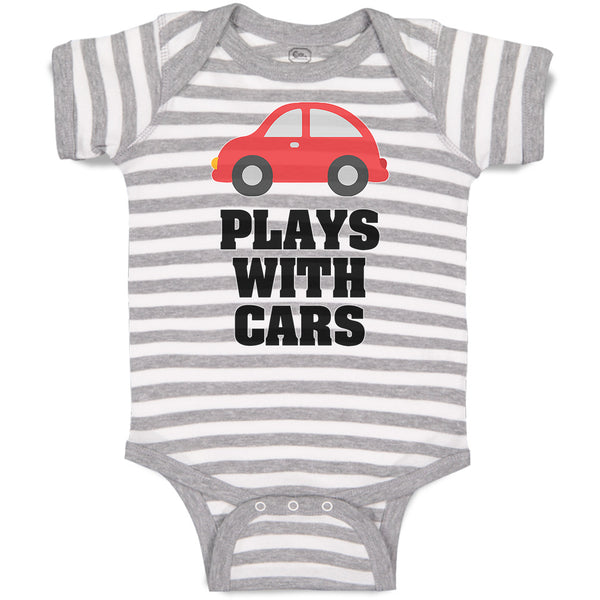 Baby Clothes Plays with Cars An Red Cute Little Kid's Toy Car Baby Bodysuits