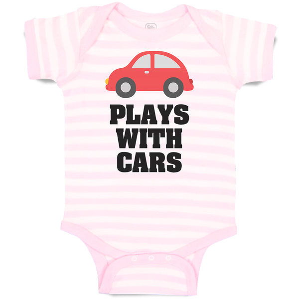 Baby Clothes Plays with Cars An Red Cute Little Kid's Toy Car Baby Bodysuits