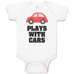 Plays with Cars An Red Cute Little Kid's Toy Car