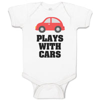 Plays with Cars An Red Cute Little Kid's Toy Car