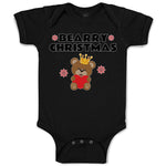 Baby Clothes Bearry Christmas Teddy Bear Sitting Crown Head Heart Hand Cotton