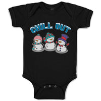 Baby Clothes Chill out Snow Dolls with Cap and Mufflar Baby Bodysuits Cotton