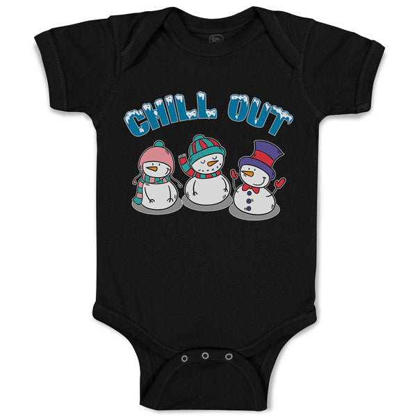 Baby Clothes Chill out Snow Dolls with Cap and Mufflar Baby Bodysuits Cotton