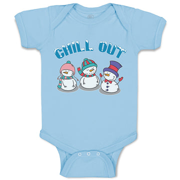 Baby Clothes Chill out Snow Dolls with Cap and Mufflar Baby Bodysuits Cotton