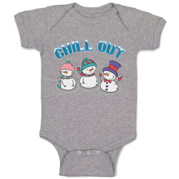 Baby Clothes Chill out Snow Dolls with Cap and Mufflar Baby Bodysuits Cotton