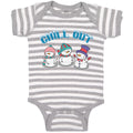 Baby Clothes Chill out Snow Dolls with Cap and Mufflar Baby Bodysuits Cotton