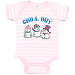 Baby Clothes Chill out Snow Dolls with Cap and Mufflar Baby Bodysuits Cotton