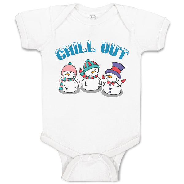 Baby Clothes Chill out Snow Dolls with Cap and Mufflar Baby Bodysuits Cotton