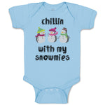 Baby Clothes Chillin with My Snowmies and Snowdolls Baby Bodysuits Cotton