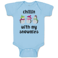 Baby Clothes Chillin with My Snowmies and Snowdolls Baby Bodysuits Cotton