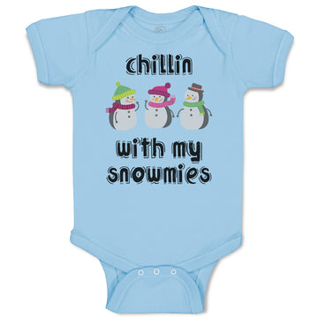Baby Clothes Chillin with My Snowmies and Snowdolls Baby Bodysuits Cotton