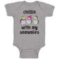 Baby Clothes Chillin with My Snowmies and Snowdolls Baby Bodysuits Cotton