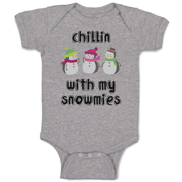 Baby Clothes Chillin with My Snowmies and Snowdolls Baby Bodysuits Cotton