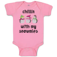 Baby Clothes Chillin with My Snowmies and Snowdolls Baby Bodysuits Cotton