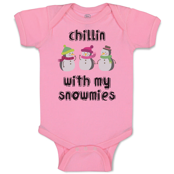 Baby Clothes Chillin with My Snowmies and Snowdolls Baby Bodysuits Cotton