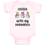 Baby Clothes Chillin with My Snowmies and Snowdolls Baby Bodysuits Cotton