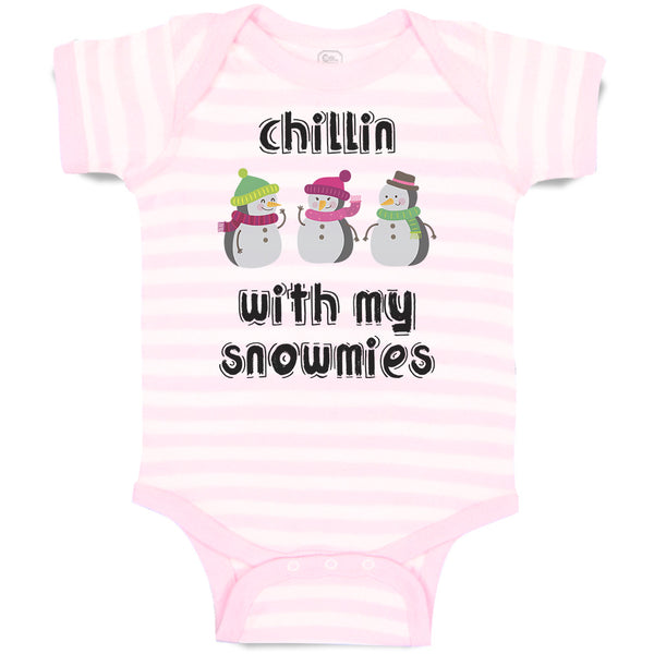 Baby Clothes Chillin with My Snowmies and Snowdolls Baby Bodysuits Cotton