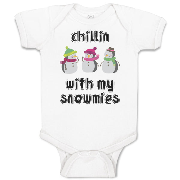 Baby Clothes Chillin with My Snowmies and Snowdolls Baby Bodysuits Cotton