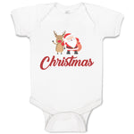 Baby Clothes Christmas Celebration with Santa Claus and Deer Animal Cotton