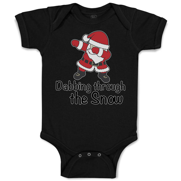 Baby Clothes Dabbing Through The Snow Santa Claus Position Baby Bodysuits Cotton