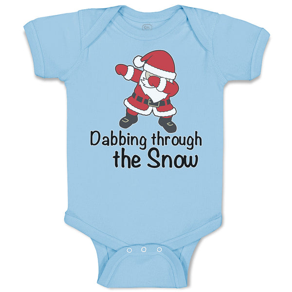 Baby Clothes Dabbing Through The Snow Santa Claus Position Baby Bodysuits Cotton