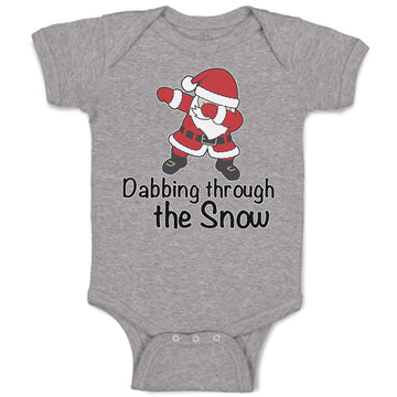 Baby Clothes Dabbing Through The Snow Santa Claus Position Baby Bodysuits Cotton