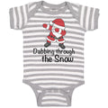Baby Clothes Dabbing Through The Snow Santa Claus Position Baby Bodysuits Cotton
