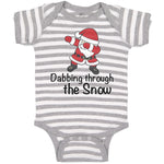 Baby Clothes Dabbing Through The Snow Santa Claus Position Baby Bodysuits Cotton