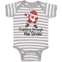 Baby Clothes Dabbing Through The Snow Santa Claus Position Baby Bodysuits Cotton