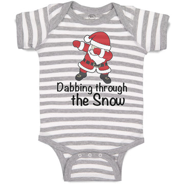 Baby Clothes Dabbing Through The Snow Santa Claus Position Baby Bodysuits Cotton