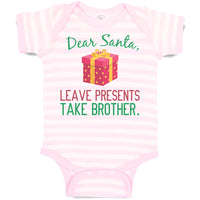 Baby Clothes Dear Santa, Leave Presents Take Brother. with Gift Box Cotton