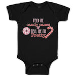 Baby Clothes Feed Me Candy Canes & Tell Me I'M Pretty Baby Bodysuits Cotton