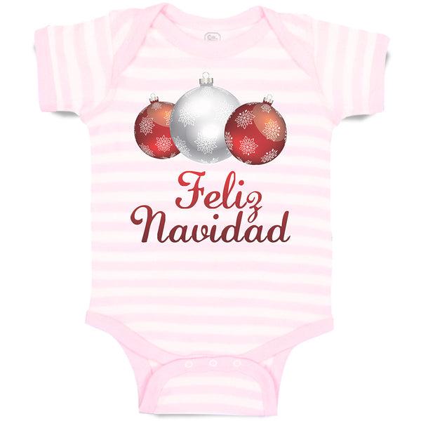 Baby Clothes Feliz Navidad An Christmas Decoration Hanging Balls Baby Bodysuits