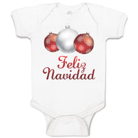 Baby Clothes Feliz Navidad An Christmas Decoration Hanging Balls Baby Bodysuits