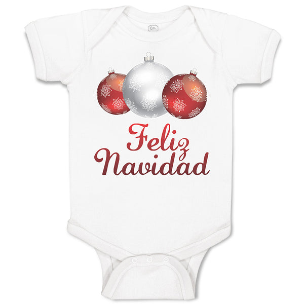 Baby Clothes Feliz Navidad An Christmas Decoration Hanging Balls Baby Bodysuits