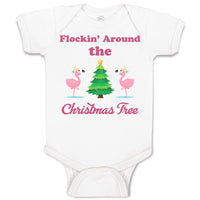 Flockin' Around The Christmas Tree with Flamingo Birds