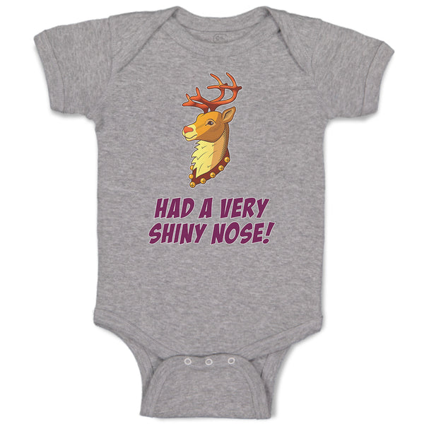 Baby Clothes Had A Very Shiny Nose! Deer Side View with Horns Wild Animal Cotton