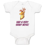 Baby Clothes Had A Very Shiny Nose! Deer Side View with Horns Wild Animal Cotton