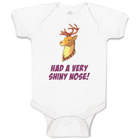 Baby Clothes Had A Very Shiny Nose! Deer Side View with Horns Wild Animal Cotton