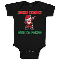 Baby Clothes Here Comes Santa Floss Dancing Baby Bodysuits Boy & Girl Cotton