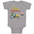 Baby Clothes I'M Digging Christmas with Construction Vehicle Baby Bodysuits