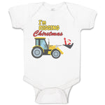 Baby Clothes I'M Digging Christmas with Construction Vehicle Baby Bodysuits