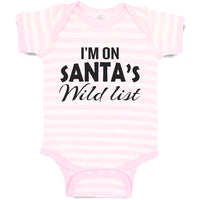 Baby Clothes I'M on Santa's Wild List Baby Bodysuits Boy & Girl Cotton