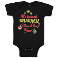 Baby Clothes It's Most Sparkly Time Year with Star Decoration Items Cotton